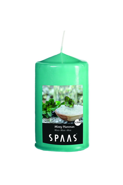 Scented Pillar Candle 60x100 - Minty Hammam