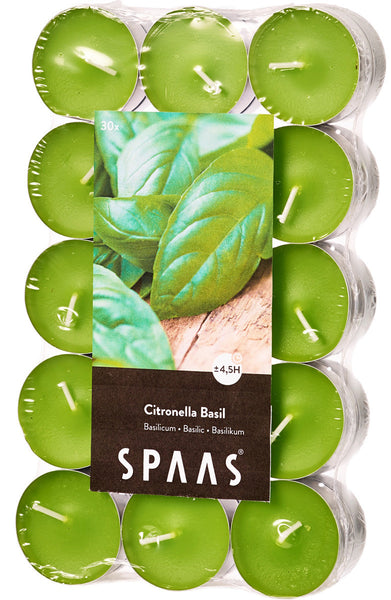 Citronella and Basil 30 Pack Tealight Candles