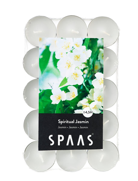 Scented Clear Cup Tealight Candle 30 Pack - Spiritual Jasmine