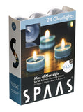 Scented Clear Cup Tealight Candle 24 Pack - Sea Salt & Citrus