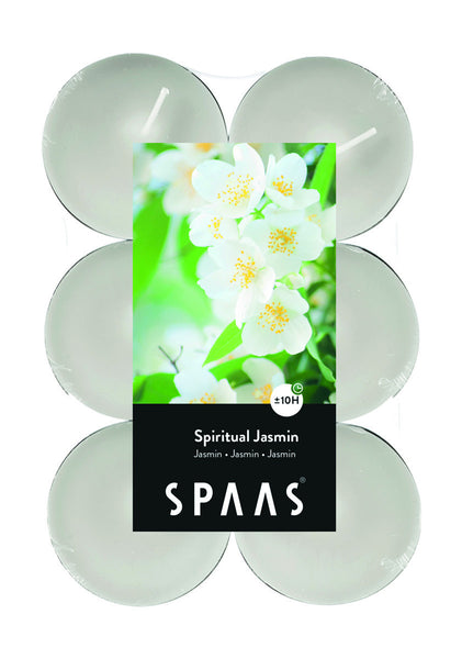 Maxi Tealight Candle 12 Pack - Scented 10 Hour - Spiritual Jasmine