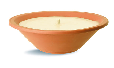 15cm Terracotta Dish Candle Unscented