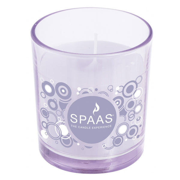 Pastel Coloured Glass Candle Lavender - Unscented