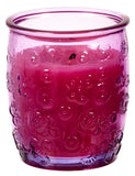 Coloured Outdoor Glass Candle - Old Mauve Unscented