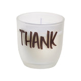 Frosted Glass Candle - Thank