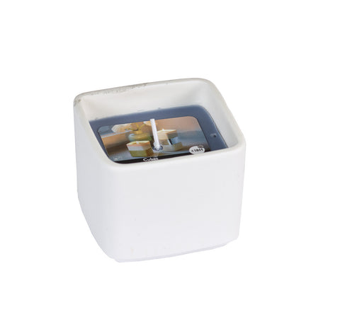 Modular White Procelain Cube Candles Unscented