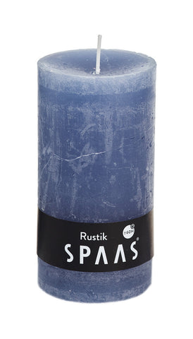 Rustic Pillar Candle 70x130 - Grey Blue