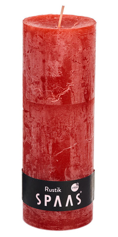 Rustic Pillar Candle 70x190 - Red