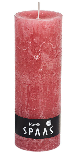 Rustic Pillar Candle 70x190 - Rose Blush