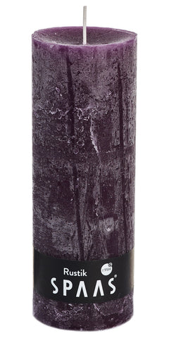 Rustic Pillar Candle 70x190 - Aubergine/Purple