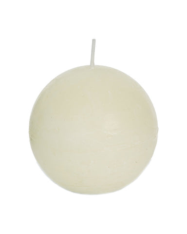 Rustic Ball Candle 80mm - Ivory