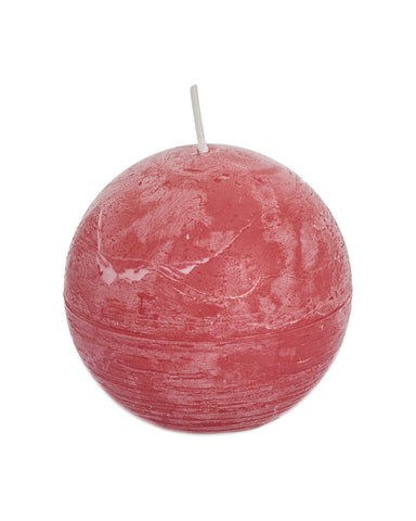 Rustic Ball Candle 80mm - Rose Blush