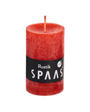 Rustic Pillar Candle 50x80 Red