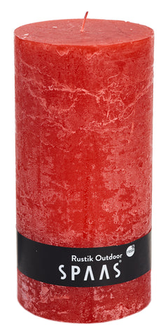 Rustic Pillar Candle 100x200 Red