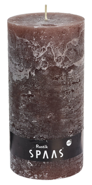Rustic Pillar Candle 100x200 Taupe