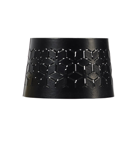 Shade For Scented Glass Candle Black Geometric