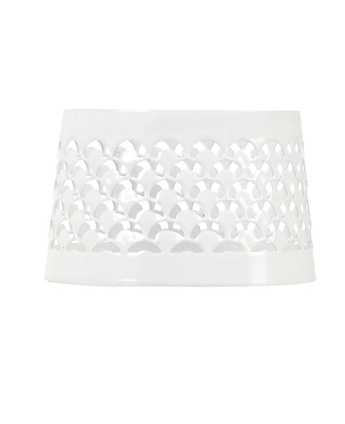 Shade For Scented Glass Candle White Fish Eye