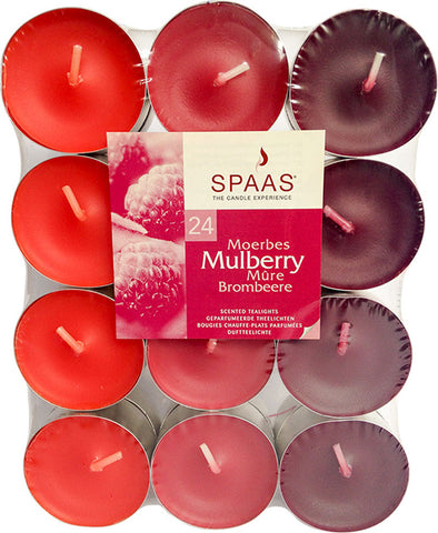 Scented Tealight Candle 24 Pack Mulberry