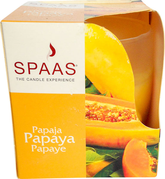 Scented Glass Candle Frosted - Papaya